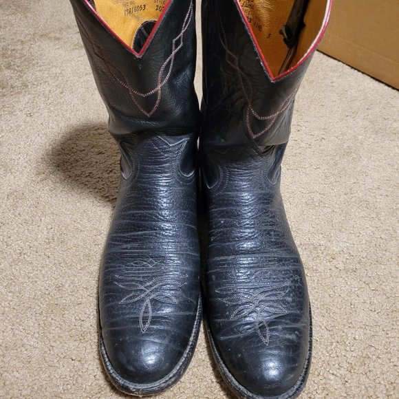 Tony Lama Men’s Shortie Black Western Boots size 11.5B